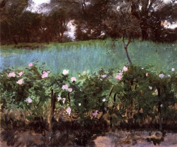 Landscape with Rose Trellis John Singer Sargent Oil Paintings